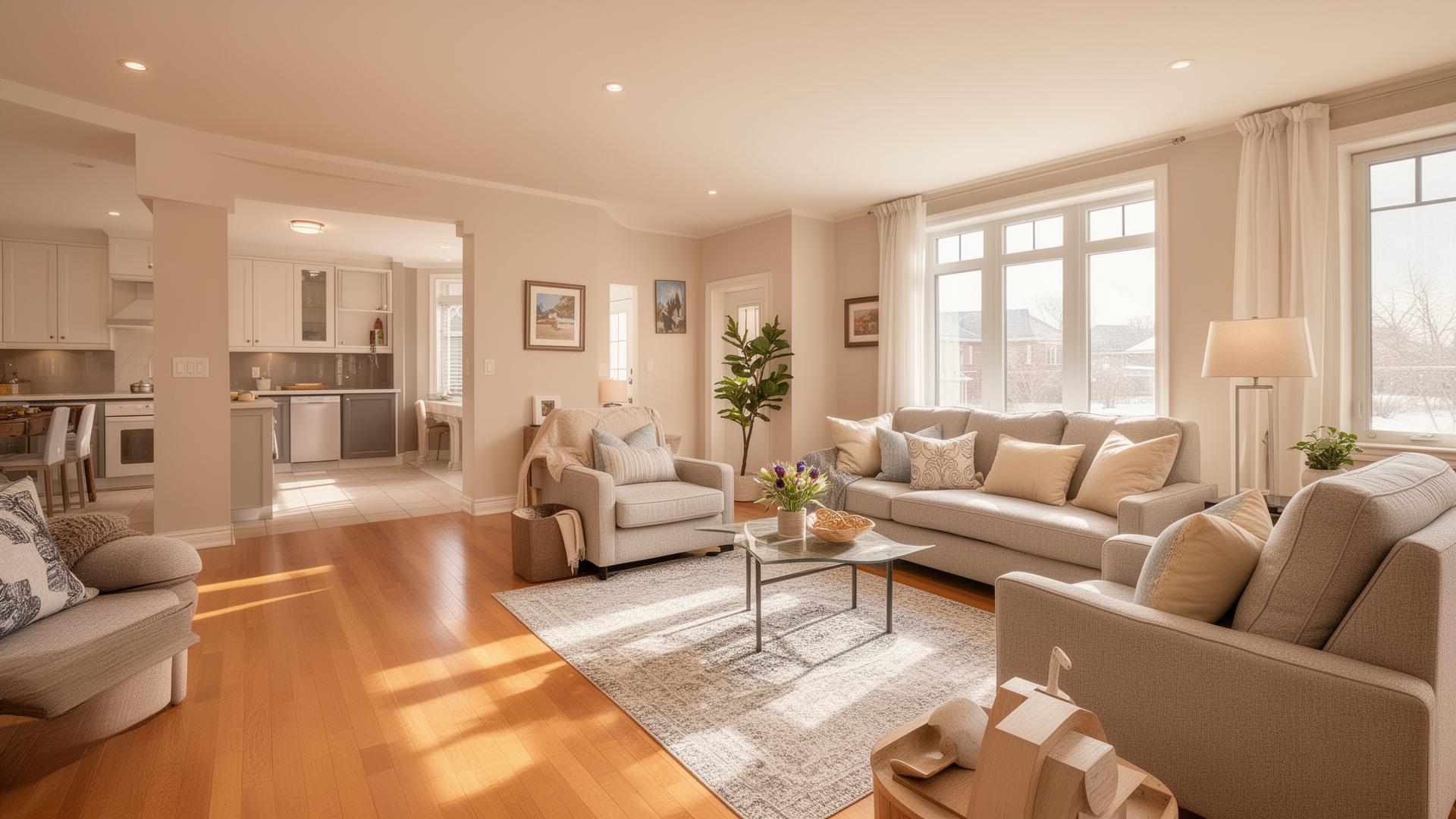 Scarborough residential interior with warm natural light