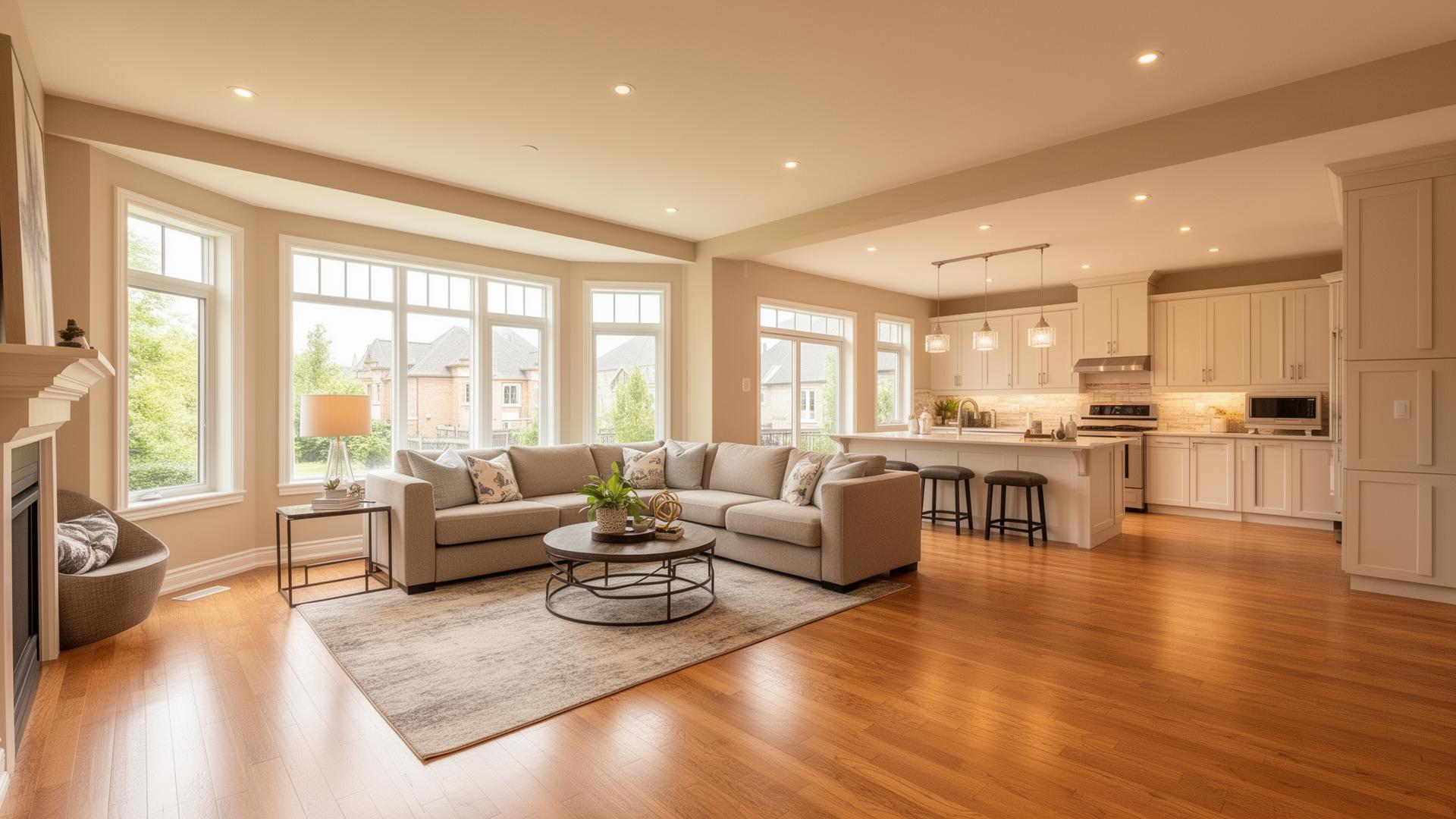 Vaughan residential interior with warm natural light