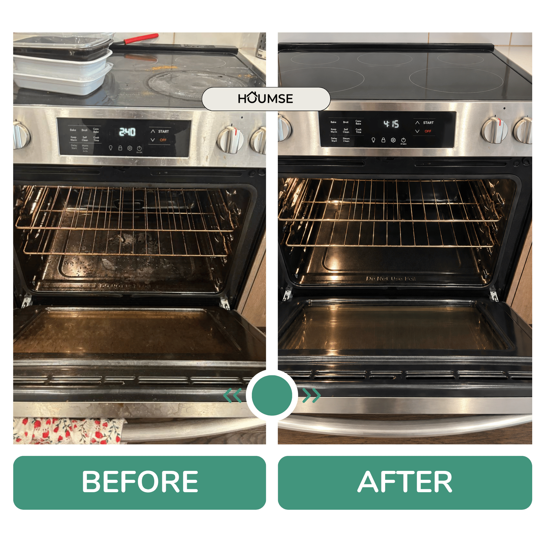 Before and after add-on cleaning result in Oshawa