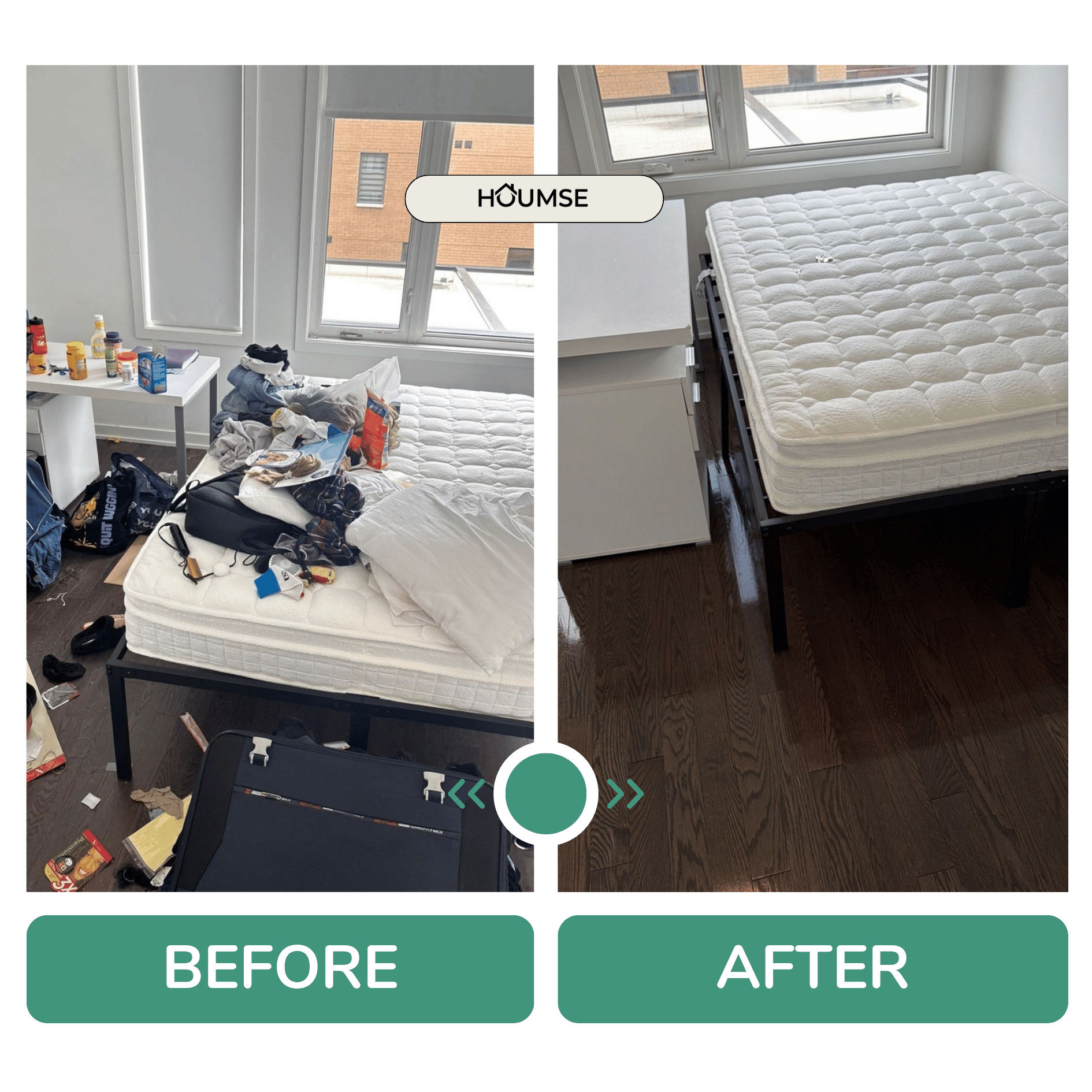 Before and after move-out cleaning result in Oshawa