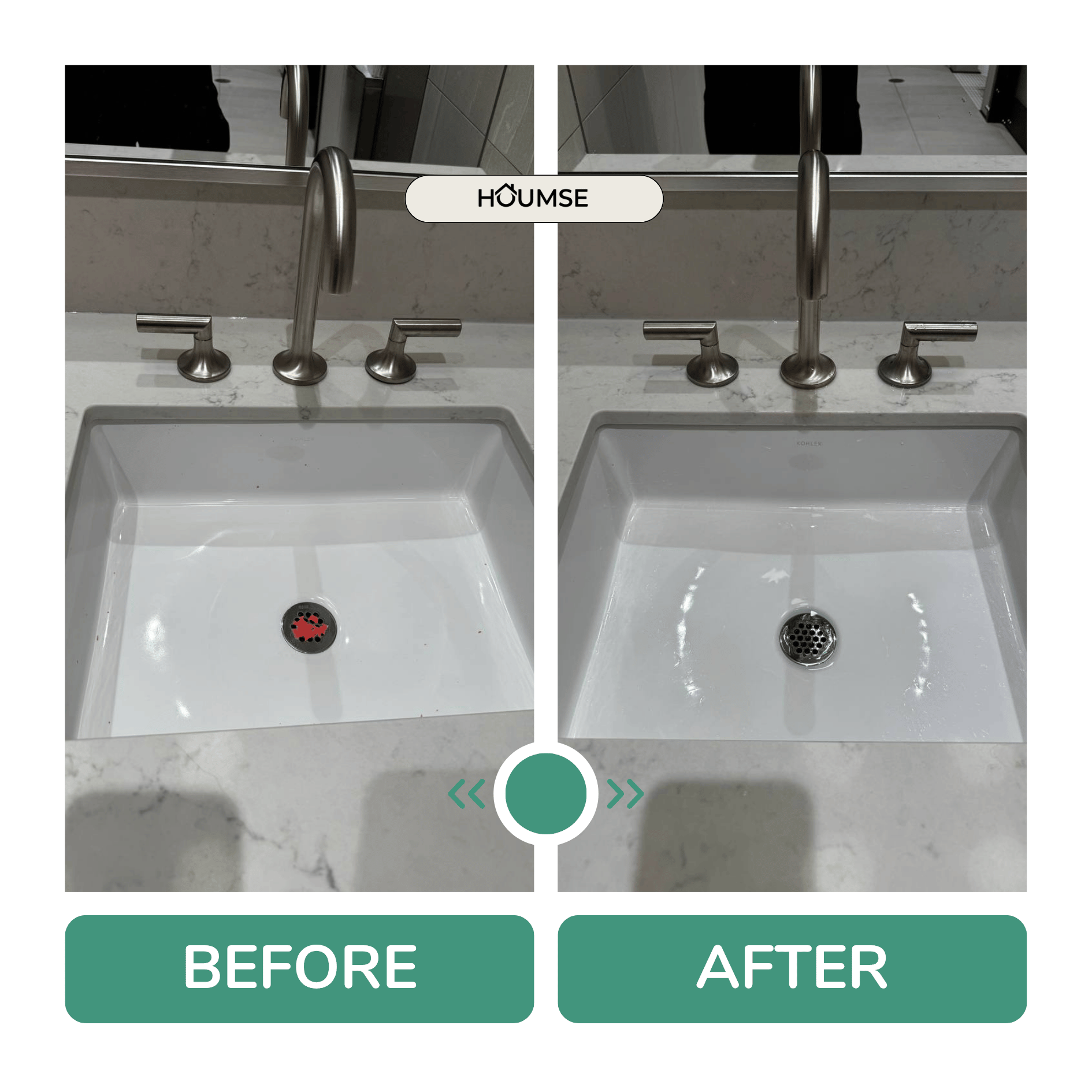 Before and after cleaning result in North York