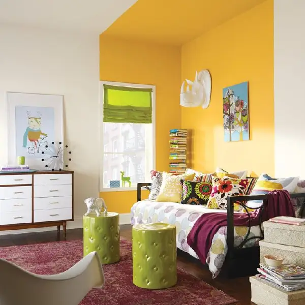 most vibrant paint color for wall