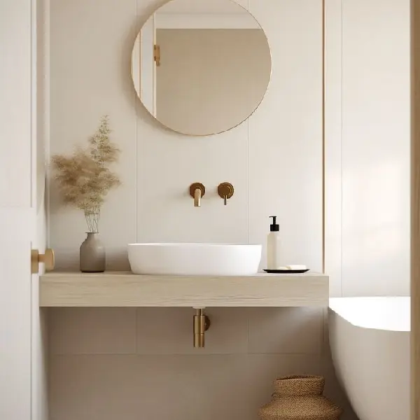 Ivory bathroom