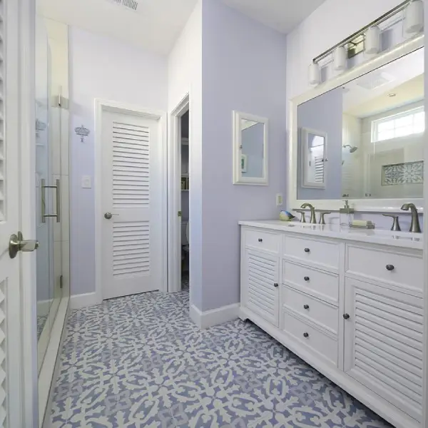 Soft Lavender bathroom