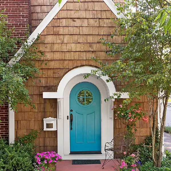 Aqua Blue front door