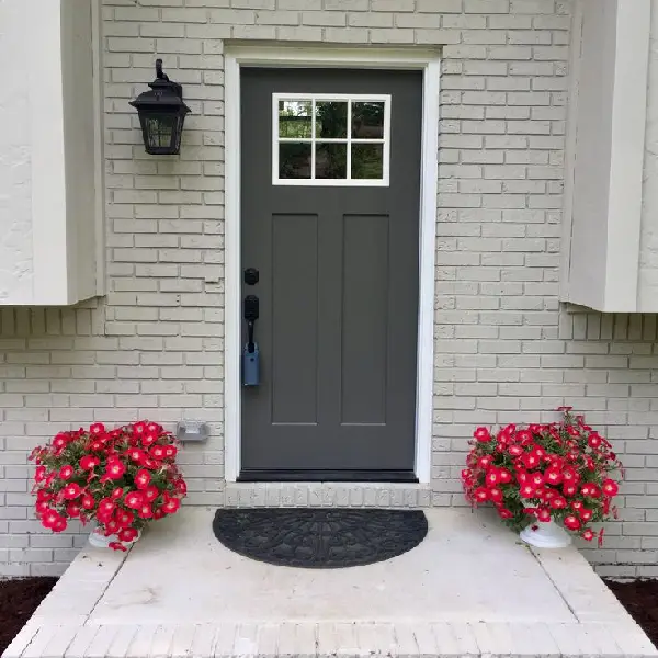 charcoal gray front door