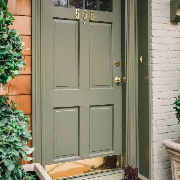 Olive Green front door