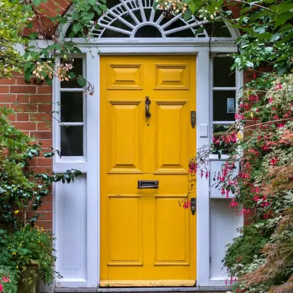 sunshine yellow front door