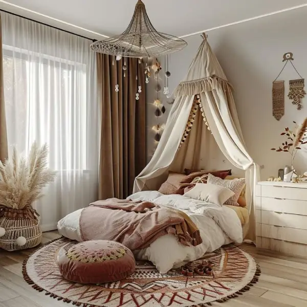 Boho Bohemian girl bedroom