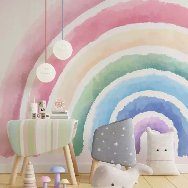 rainbow girl bedroom