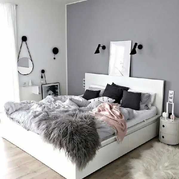 chic gray girl bedroom