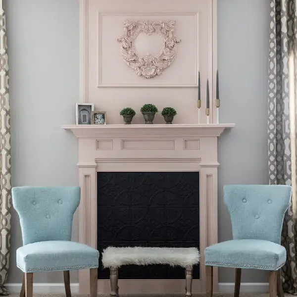 Pale Pink fireplace color choice