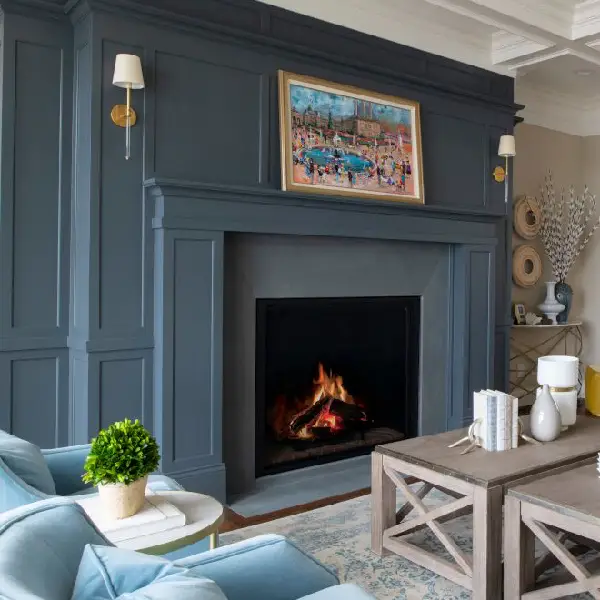 slate blue fireplace color