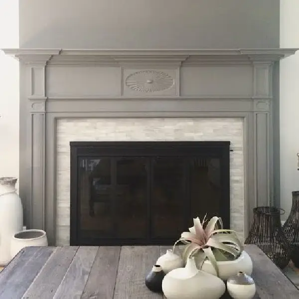 taupe gray fireplace color