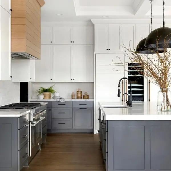 Gray + White Kitchen Cabinets