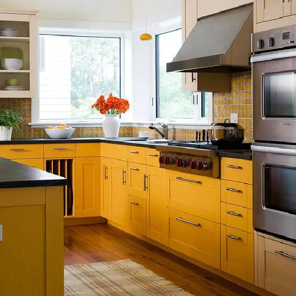 Neon Yellow cabinets