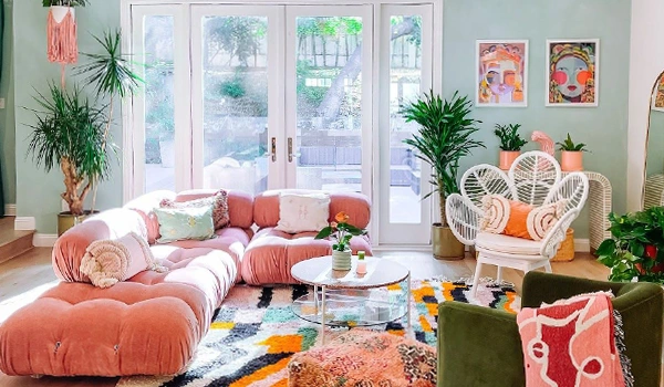 how to match furniture with wall color