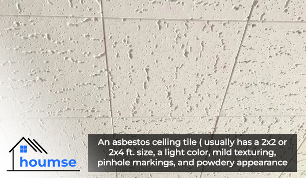 what do asbestos ceiling tiles look like