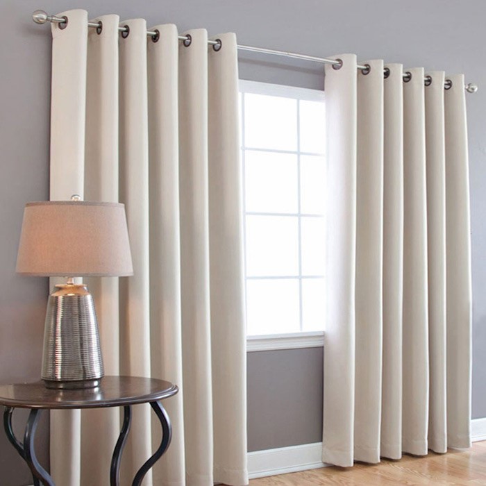 white blackout curtains with ring