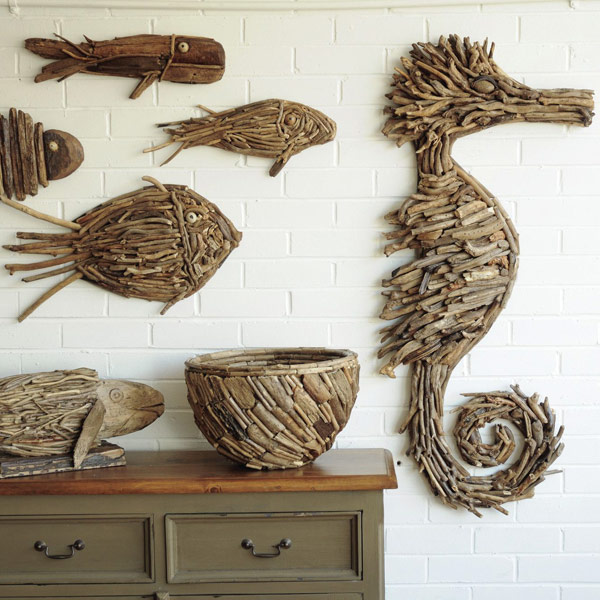 coastal driftwood wall decor 