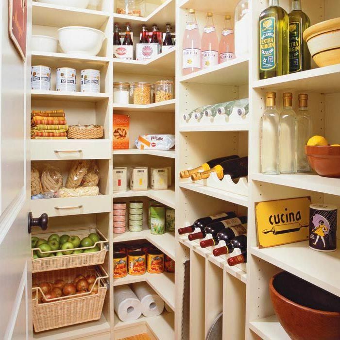 DIY pantry shelves
