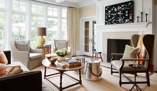 modern farmhouse interior living room