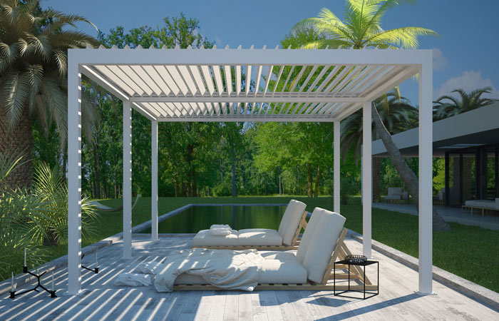 poolside modern pergola ideas