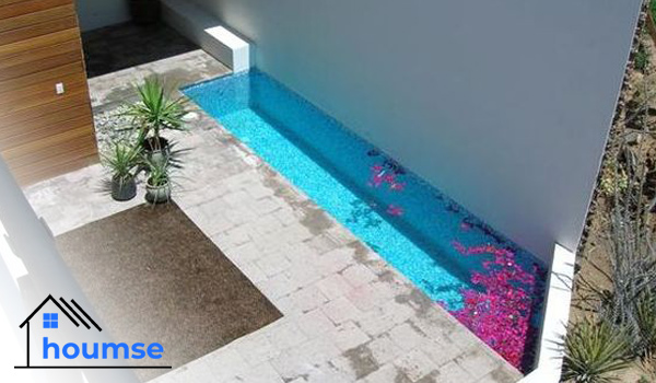 narrow small swimming pool 